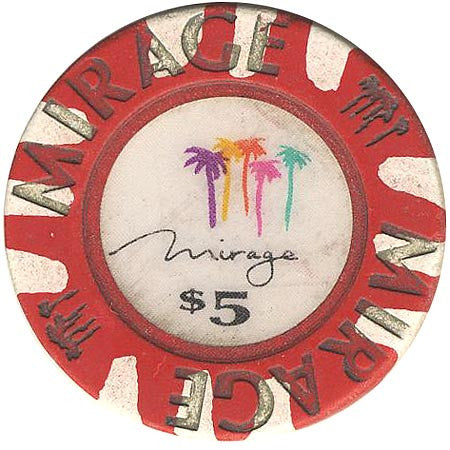 Mirage Casino Las Vegas $5 chip 1989 - Spinettis Gaming