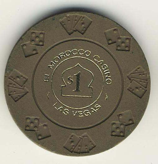 El Morocco $1 (gray 1975) Chip - Spinettis Gaming - 1