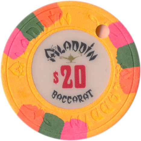 Aladdin Casino Las Vegas Nevada $20 Baccarat Chip 1980s
