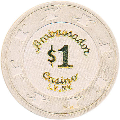 Ambassador Casino Las Vegas Nevada $1 Chip 1982