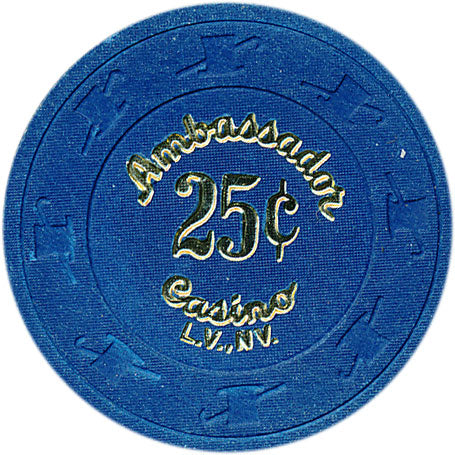 Ambassador Casino Las Vegas Nevada 25 cent Chip 1982