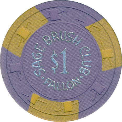 Sagebrush Club Casino Fallon Nevada $1 Chip 1960