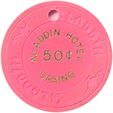 Aladdin Casino Las Vegas Nevada 50 Cent Canceled Chip 1984