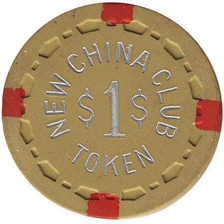 New China Club $1 (dk. yellow) chip - Spinettis Gaming - 2
