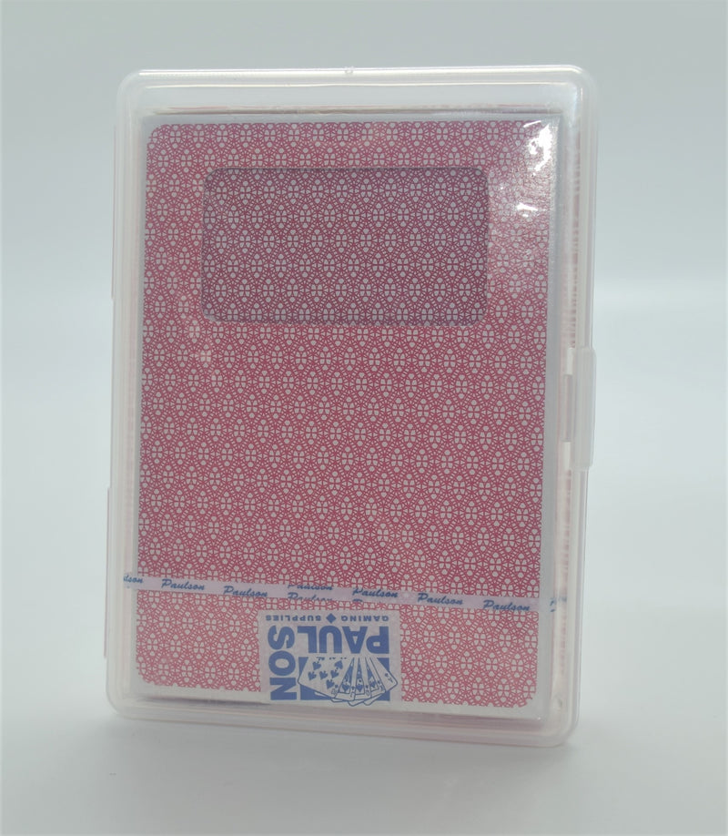Transparent Plastic Card Case Holds Poker Size Cards with Tuck Box