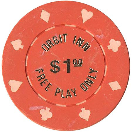 Orbit Inn $1 (orange) chip - Spinettis Gaming - 2