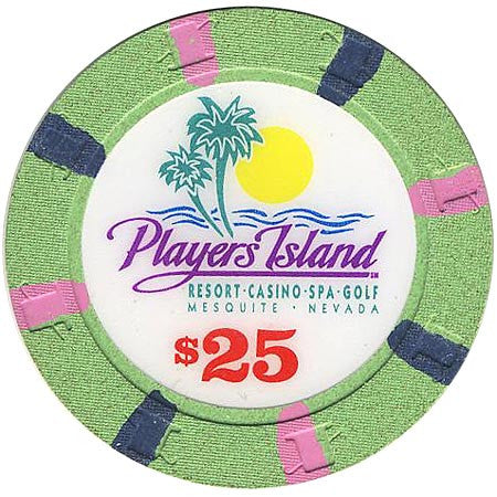 Player's Island $25 (green) chip - Spinettis Gaming - 1
