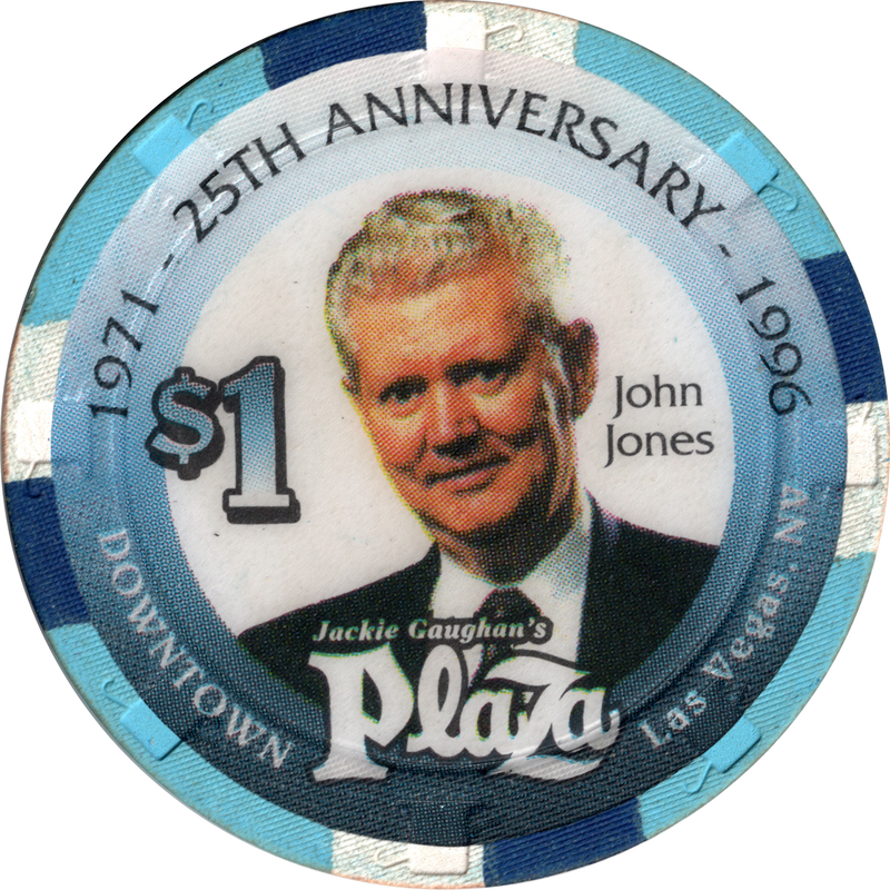 Plaza Casino Las Vegas Nevada $1 John Jones 25th Anniversary Chip 1996