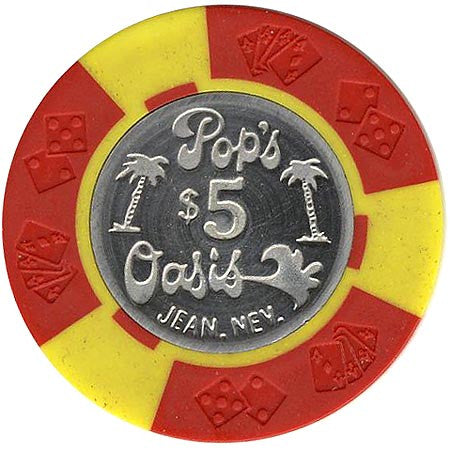 Pop's Oasis $5 (red/yellow) chip - Spinettis Gaming - 2