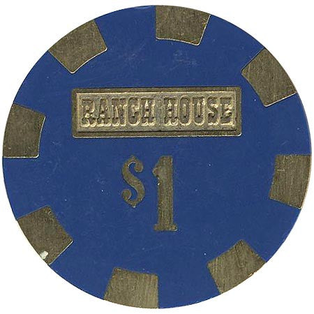 Ranch House $1 (blue) chip - Spinettis Gaming - 1