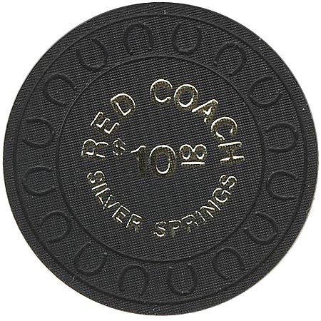 Red Coach $10 (black) chip - Spinettis Gaming - 2
