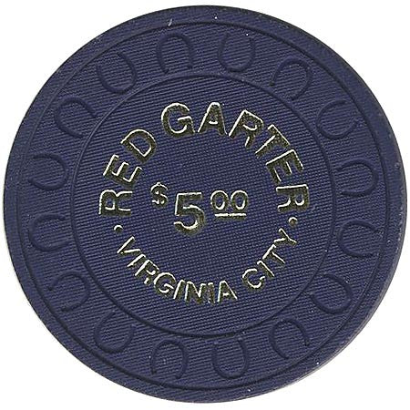Red Garter $5 (blue) chip - Spinettis Gaming - 1