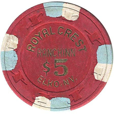 Royal Crest $5 (red) chip - Spinettis Gaming - 1