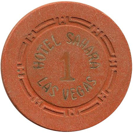 Hotel Sahara Las Vegas 1 Roulette (orange) chip - Spinettis Gaming