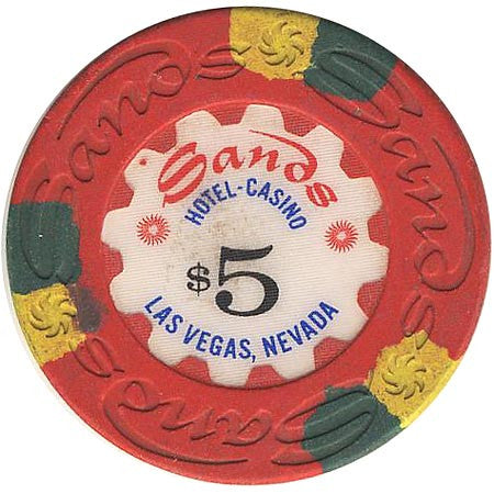 Sands $5 (red) chip - Spinettis Gaming - 2