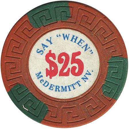 Say When $25 (orange) chip - Spinettis Gaming - 2