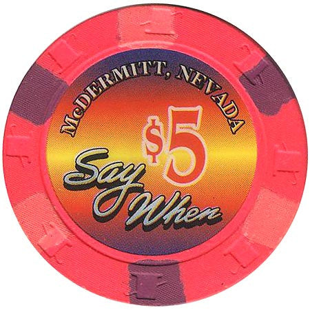Say When $5 (pink) chip - Spinettis Gaming - 1