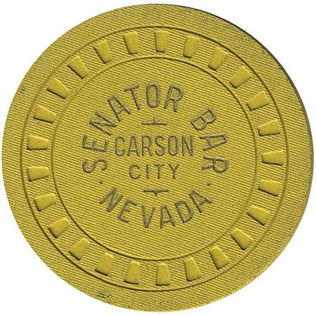 Senator Bar $5 (yellow) chip - Spinettis Gaming - 2