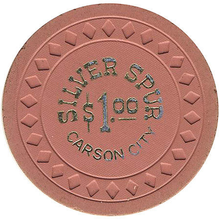Silver Spur $1 (salmon) chip - Spinettis Gaming - 2