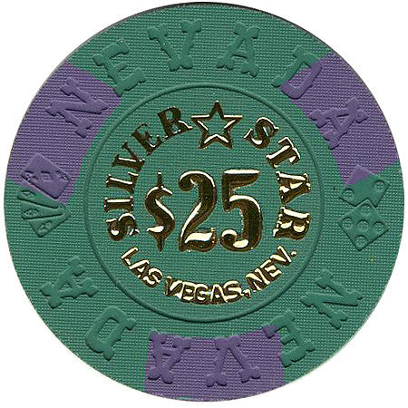 Silver Star $25 (dk. green) chip - Spinettis Gaming - 2