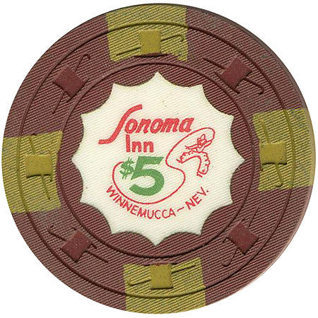 Sonoma Inn $5 (burgundy) chip - Spinettis Gaming - 2