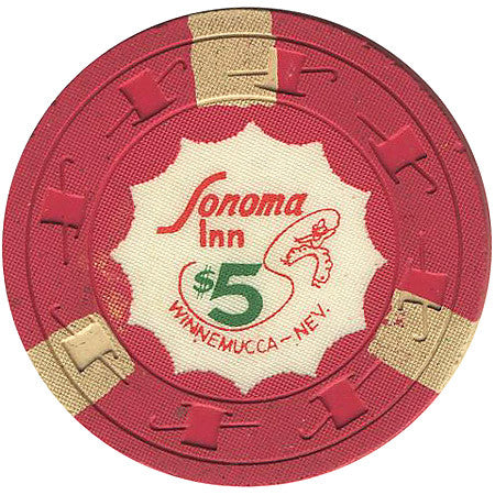 Sonoma Inn $5 (red) chip - Spinettis Gaming - 1