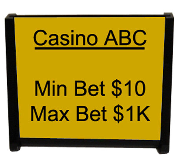 Casino Table Sign Holder - Spinettis Gaming - 2