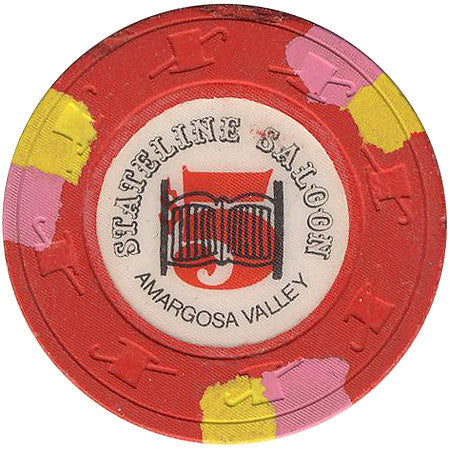 Stateline Saloon $5 (red) chip - Spinettis Gaming - 2