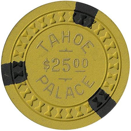 Tahoe Palace $25 (yellow) chip - Spinettis Gaming - 1