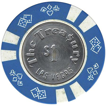 The Treasury Las Vegas $1 (blue) chip - Spinettis Gaming - 1