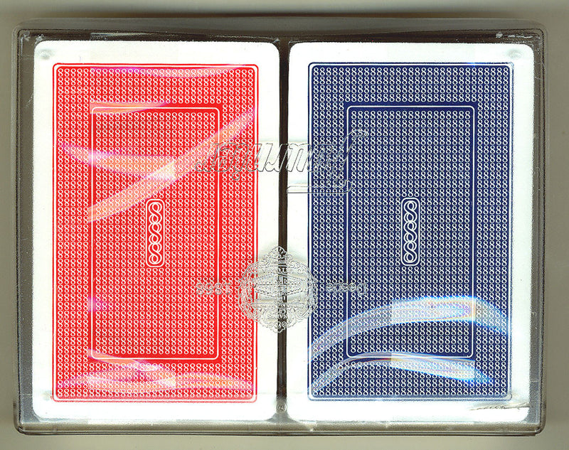 100% Plastic Playing Cards Turbo Deck Setup Red & Blue - Spinettis Gaming - 1