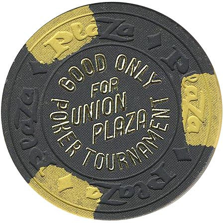 Union Plaza (NCV) (charcoal) Poker Tournament chip - Spinettis Gaming - 1