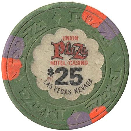 Union Plaza $25 (green) chip - Spinettis Gaming - 1