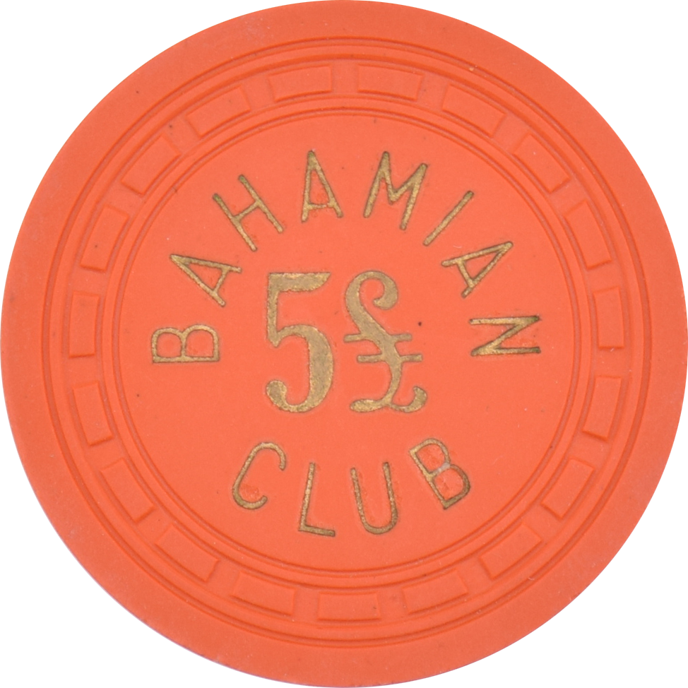 Bahamian Club Casino Nassau Bahamas 5£ Chip