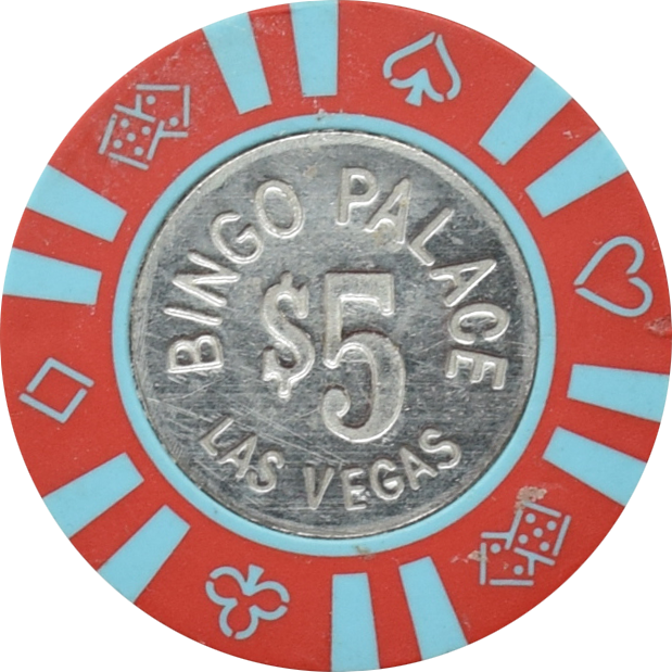 Bingo Palace Casino Las Vegas Nevada $5 Chip 1983