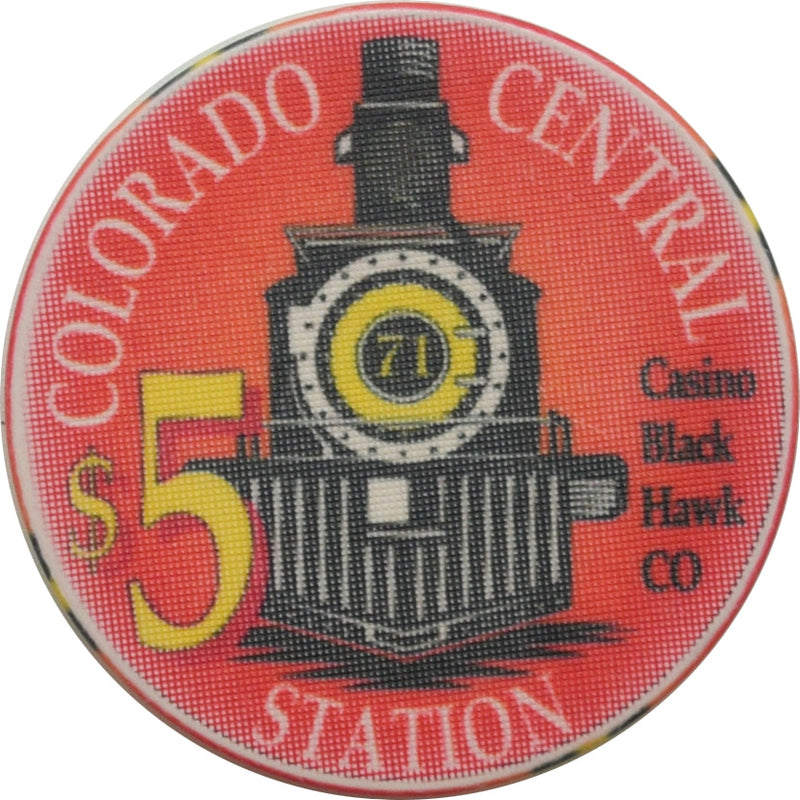 Colorado Central Station Casino Black Hawk Colorado $5 Chip