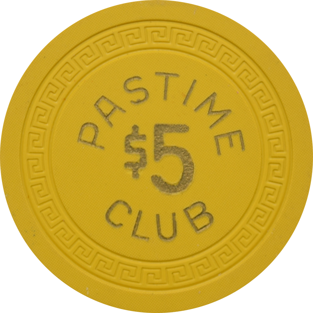 Pastime Club Casino Tonopah Nevada $5 Chip 1956