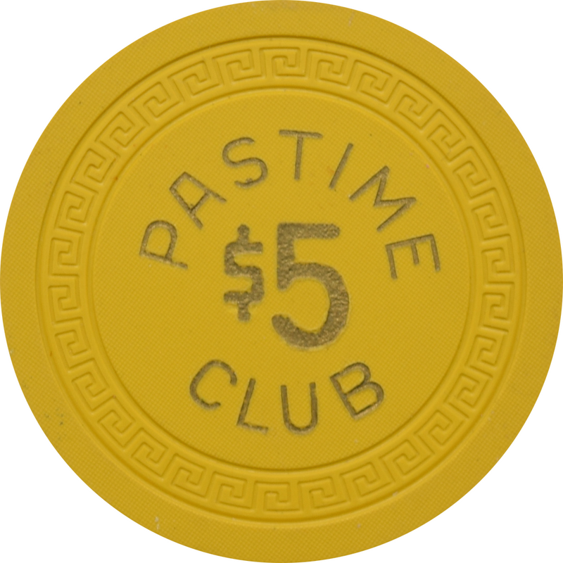 Pastime Club Casino Tonopah Nevada $5 Chip 1956