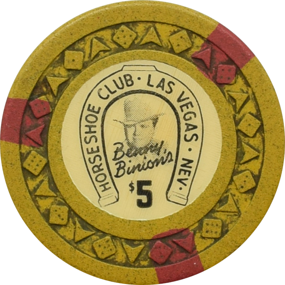 Horseshoe Club (Binion's) Casino Las Vegas Nevada $5 Chip 1953