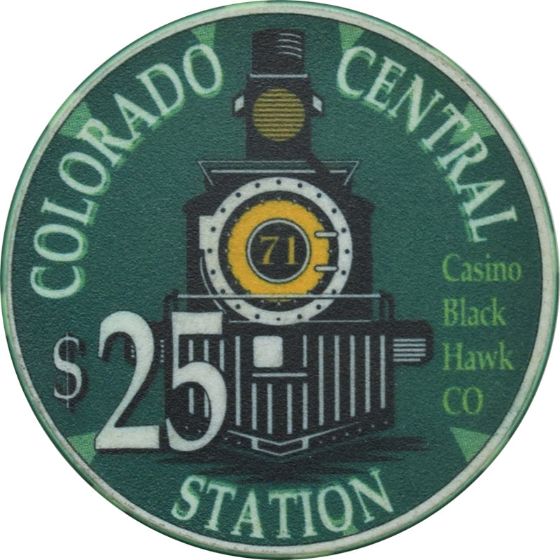 Colorado Central Station Casino Black Hawk Colorado $25 Chip