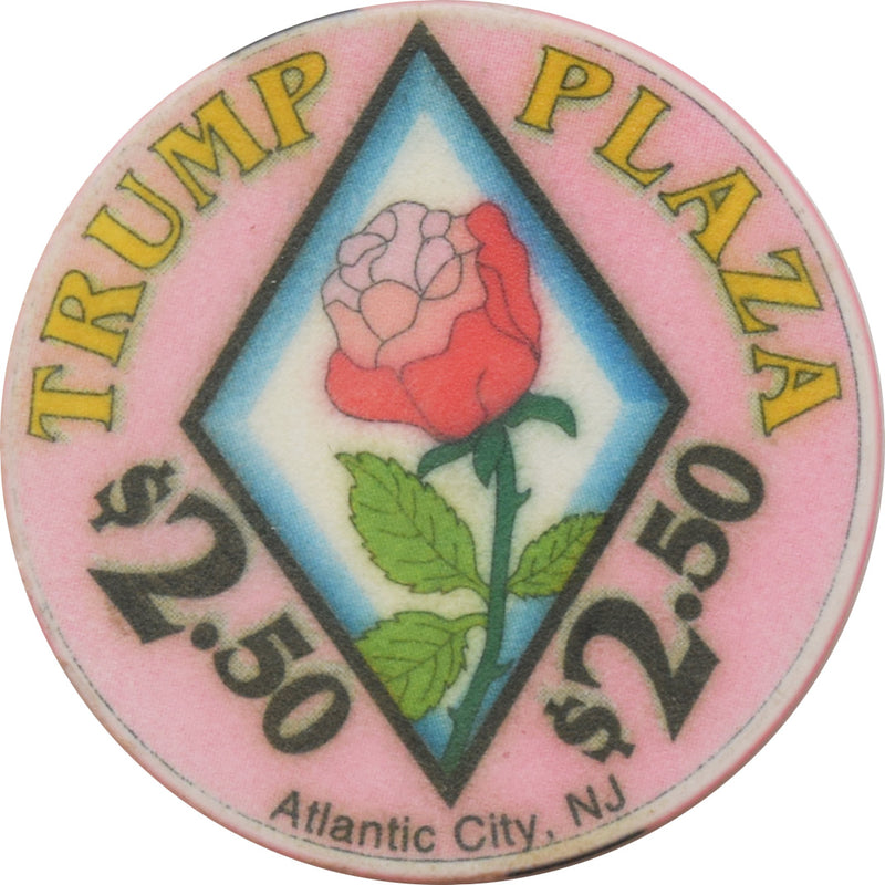 Trump Plaza Casino Atlantic City New Jersey $2.50 Ceramic Chip