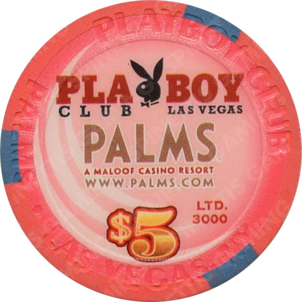 Playboy Palms Casino Las Vegas Nevada $5 Don Lewis Chip 2006