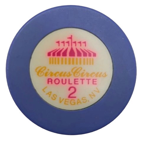 Circus Circus Casino Las Vegas Nevada Roulette Purple Chip 1990's