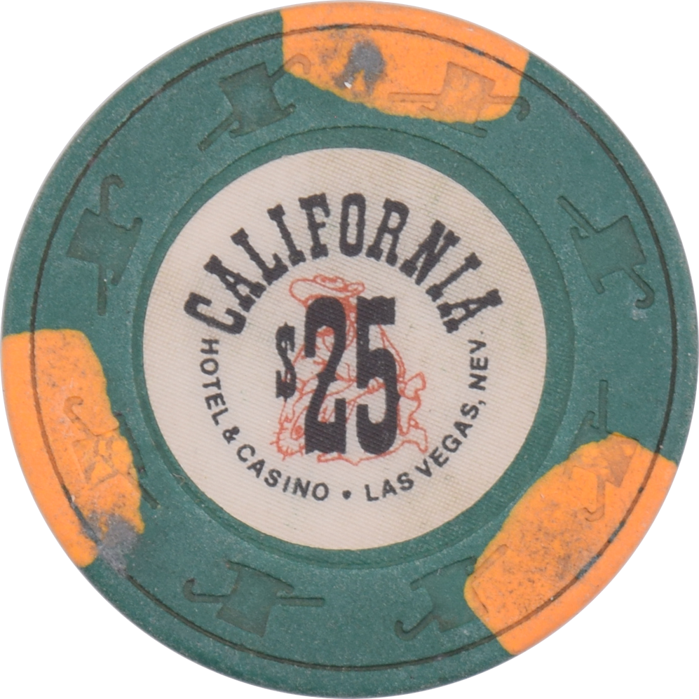 California Hotel Casino Las Vegas Nevada $25 Chip 1970s