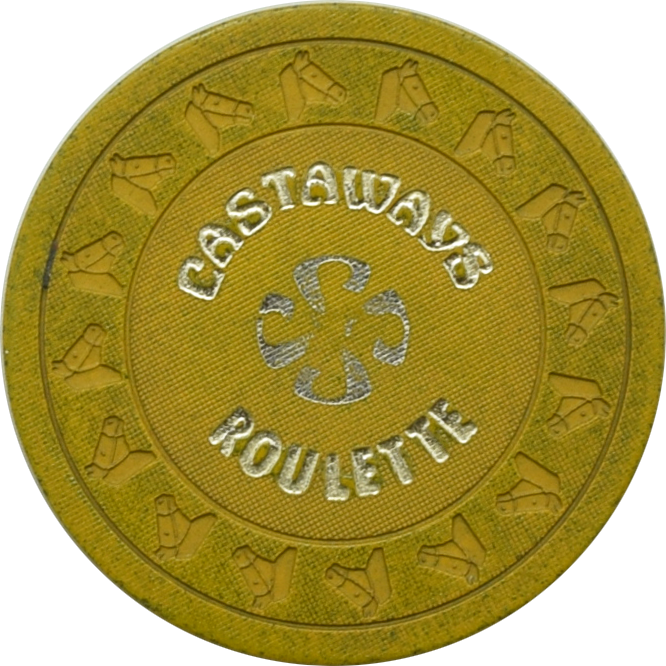 Castaways Casino Las Vegas Nevada Mustard Roulette Chip 1970s