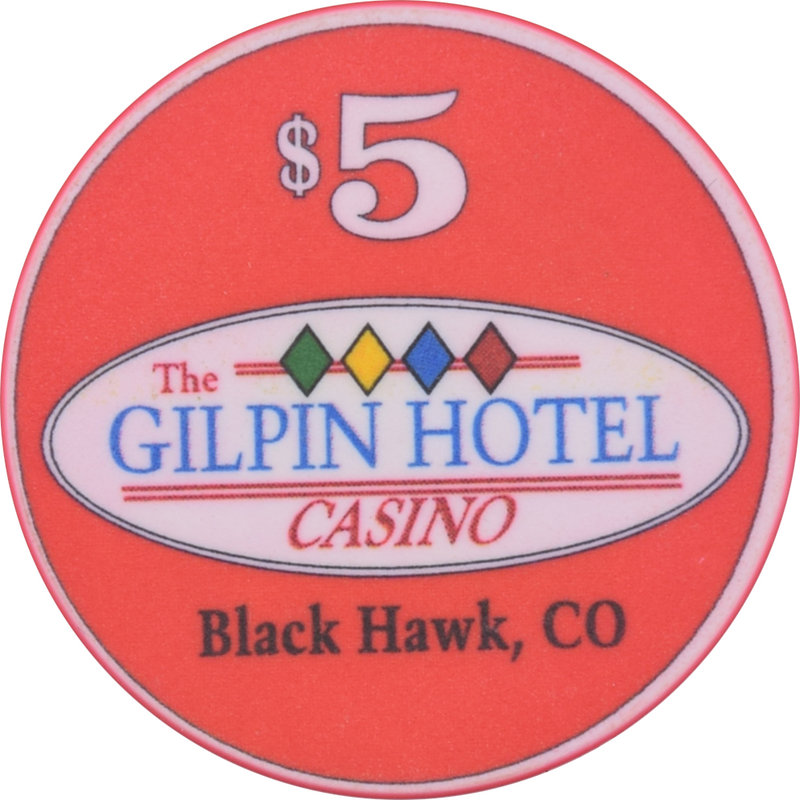 Gilpin Hotel Casino Black Hawk Colorado $5 Thanksgiving Chip 1999