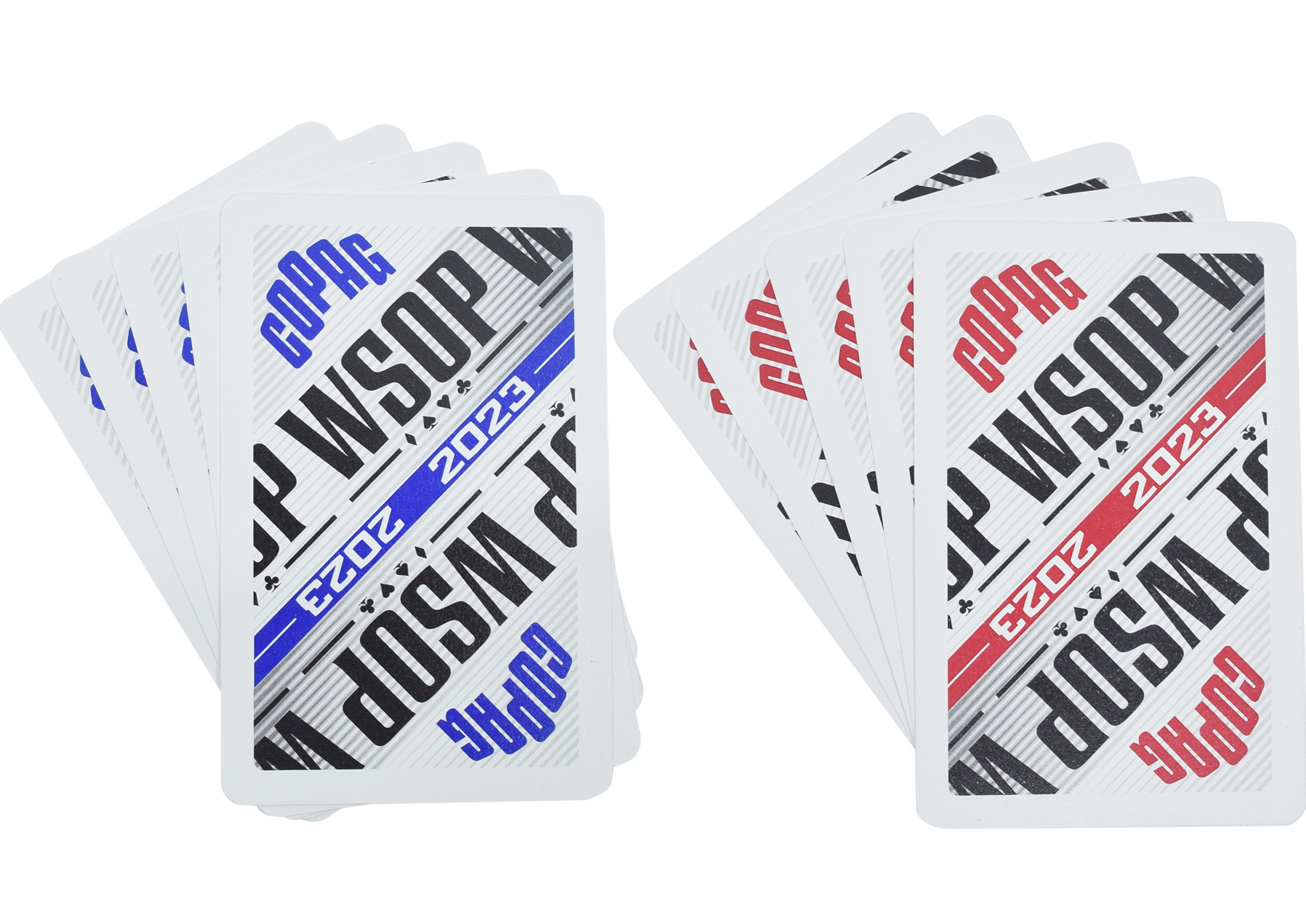 Copag WSOP 2023 Tournament Used Modern Design 100% Plastic Playing Cards - Narrow Size (Bridge) Regular Index