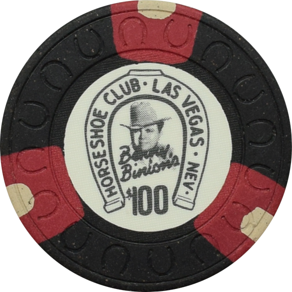Horseshoe Club (Binion's) Casino Las Vegas Nevada $100 Chip 1989