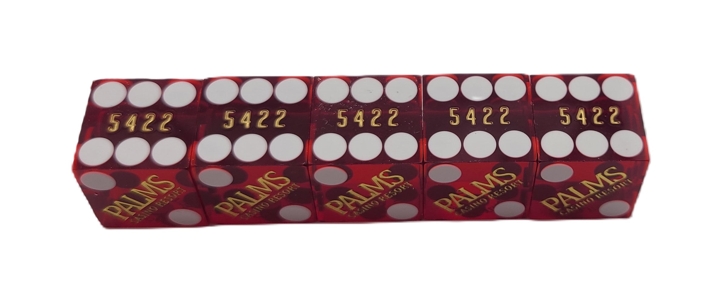 Palms Casino Las Vegas Nevada Used Stick of 5 Dice