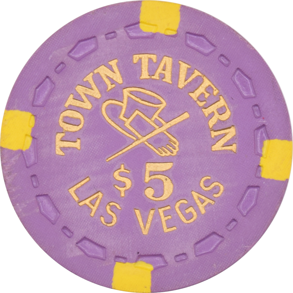 Town Tavern Casino Las Vegas Nevada $5 Chip 1958